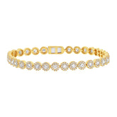 3.79ct 14k Yellow Gold Diamond Lady's Bracelet